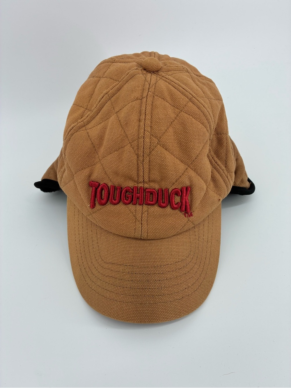 Tough Duck Brown Quilted Cap with Ear Flaps